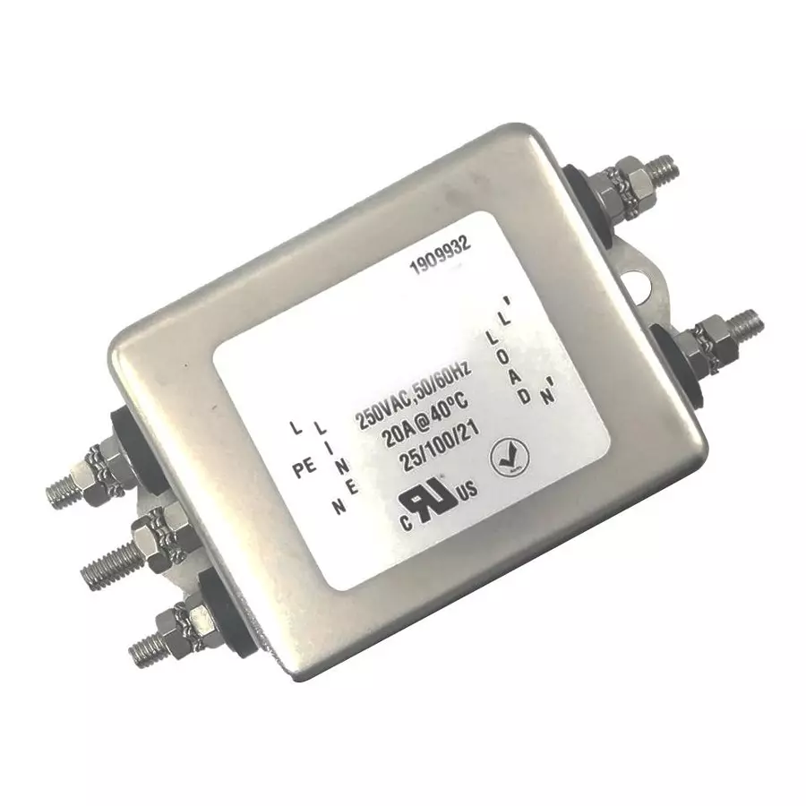 MULTICOMP PRO Power Line Filter 20 Amp Current Rating 250 V AC Voltage 1 Stage No. of Stages, MP007480