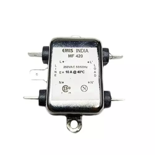 EMIS MF 420 Single Phase EMI Filter 10 A Current Rating and 250 V AC Operating Voltage, S420000010S