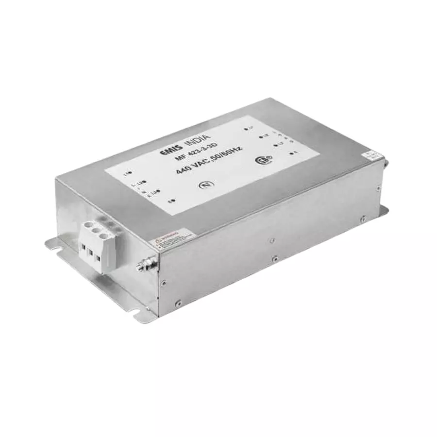 EMIS MF 423-3-2D Three Phase EMI Filter 16 A Current Rating and 250 V AC Operating Voltage with Shockproof Terminal, S32D000016C