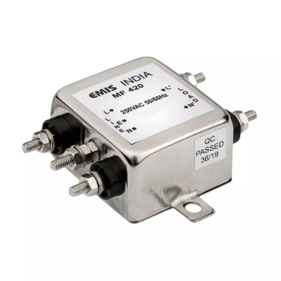 EMIS MF 420 Single Phase EMI Filter 15 A Current Rating and 250 V AC Operating Voltage, S420000015S