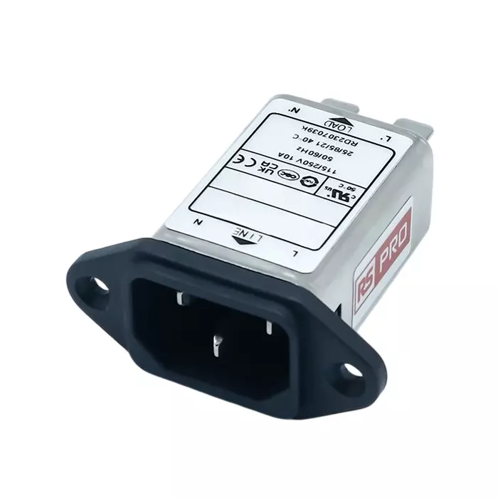 RS PRO IEC Filter Chassis Mount 50 to 60 Hz 10 Amp, 2780324