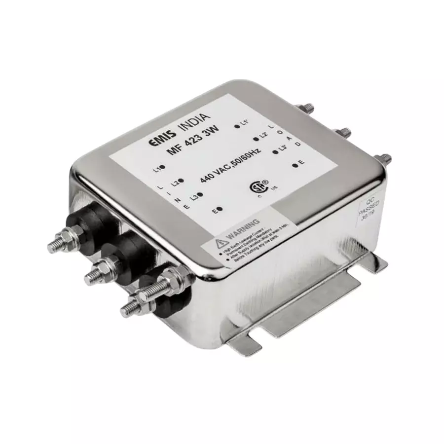 EMIS MF 423 Three Phase EMI Filter General Type 25 A Current Rating and 250 V AC Operating Voltage, S3W0000025N