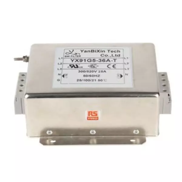 RS PRO Power Line Filter 680 kΩ Resistance Chassis Mount, 2378766