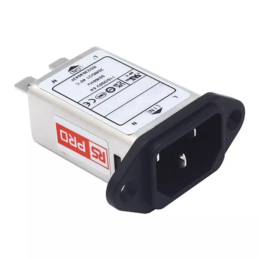 RS PRO IEC Filter Panel Mount 250 V AC 6 Amp, 2734891