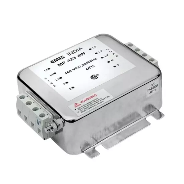 EMIS MF 423 Three Phase EMI Filter General Type with Neutral 15 A Current Rating and 250 V AC Operating Voltage, S4W0000015N