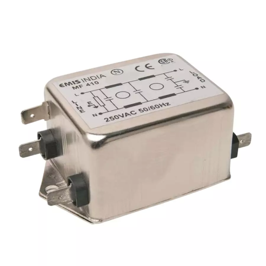 EMIS MF 410 Single Phase EMI Filter 6 A Current Rating and 250 V AC Operating Voltage, S410000006S