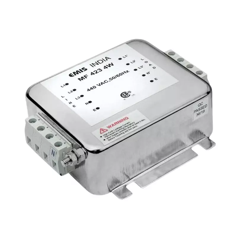 EMIS MF 423 Three Phase EMI Filter General Type with Neutral 40 A Current Rating and 250 V AC Operating Voltage, S4W0000040N