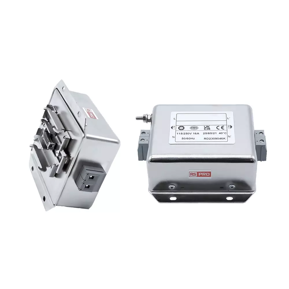 RS PRO Power Line Filter 470 kΩ Resistance Chassis & DIN Rail Mount, 2785147