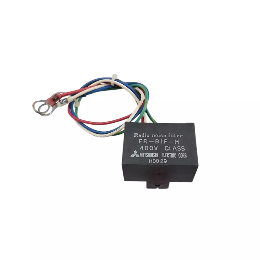 Mitsubishi Electric Noise Filter Black Color Plastic Body and 400 V DC Suitable For MR-J3 Series Inverters, FR-BIF-H