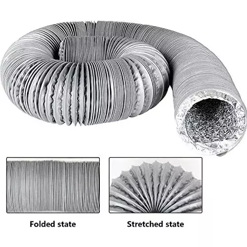 Astberg Insulated Flexible Duct Pipe Grey 200 mm (8 inch), AFD250