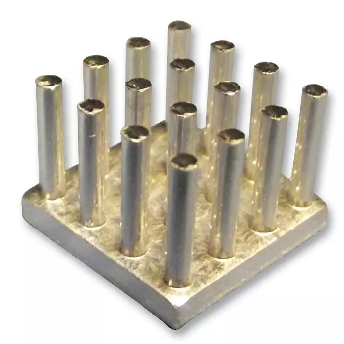 FISCHER ELEKTRONIK LED HEATSINK, WITH PINS, SQUARE, ICK S 14 X 14 X 10
