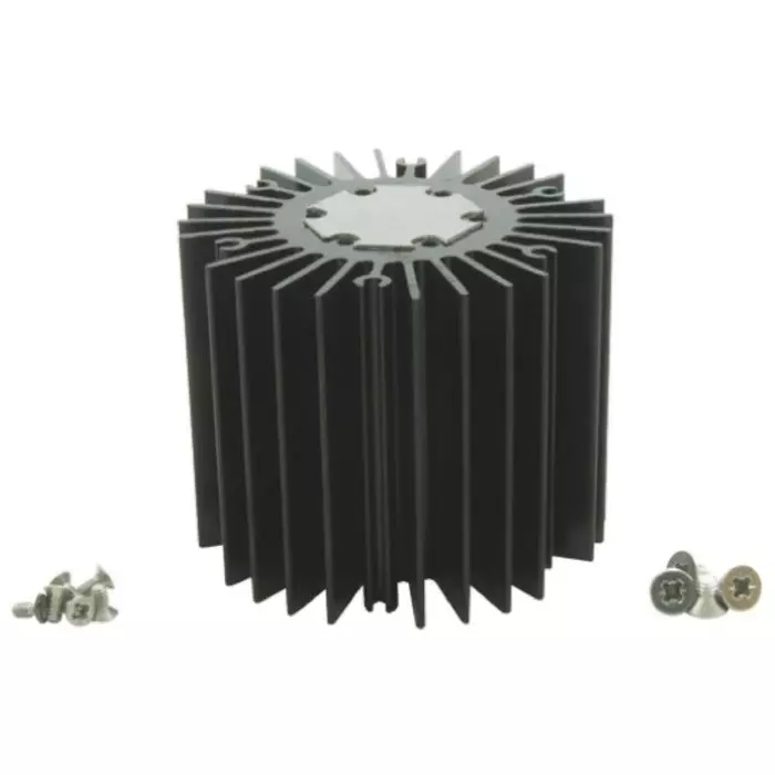 Intelligent LED Solutions Heatsink, Dragon 1, Duris 1, Duris 4, Oslon 1, Oslon 4, Stanley 1, Stanley 4, 50 (Dia.) x, ILA-HSINK-STAR-50X40 mm-BLK-K