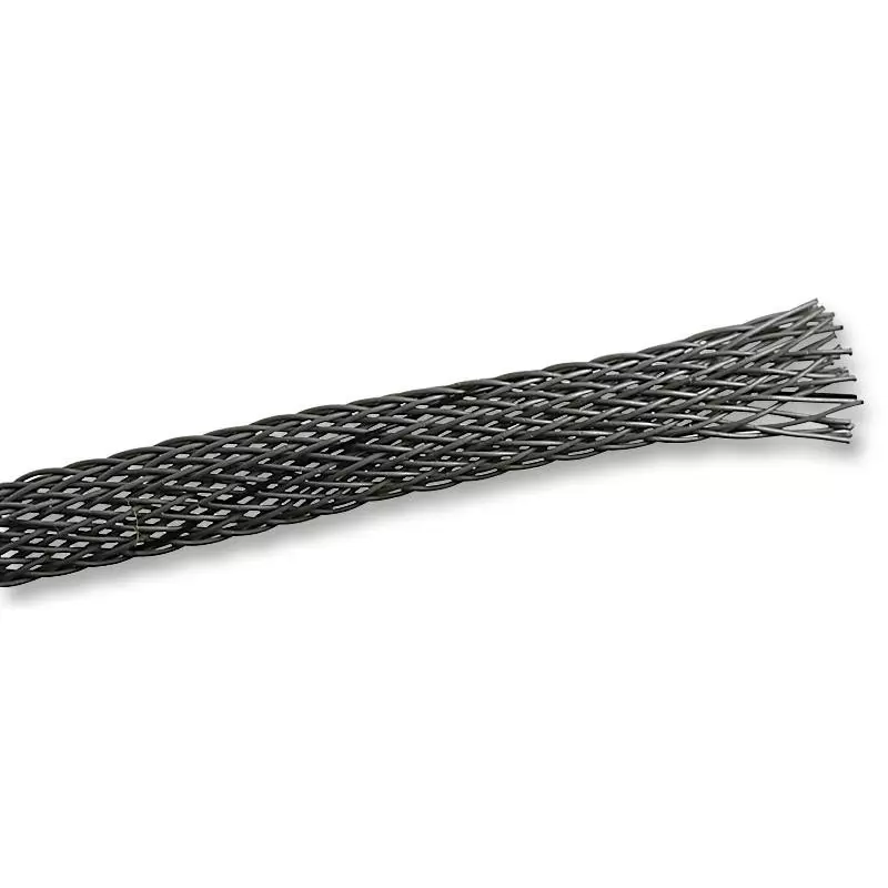 PRO POWER Gaine Tressee Gris/Noir 100M, Pp1/4-80 (Pack of 100)