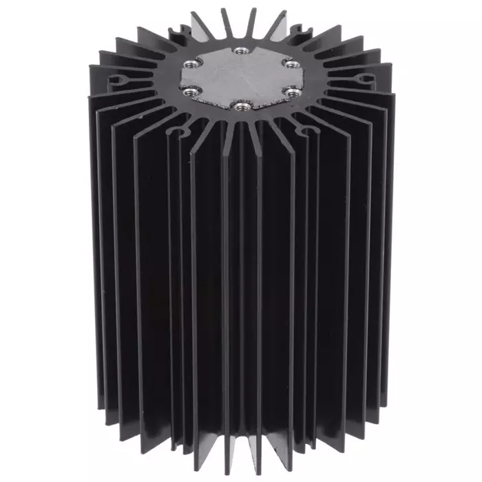 Intelligent LED Solutions Heatsink, Dragon 1, Duris 1, Duris 4, Oslon 1, Oslon 4, Stanley 1, Stanley 4, 50 (Dia.) x, ILA-HSINK-STAR-50X60 mm-BLK-K