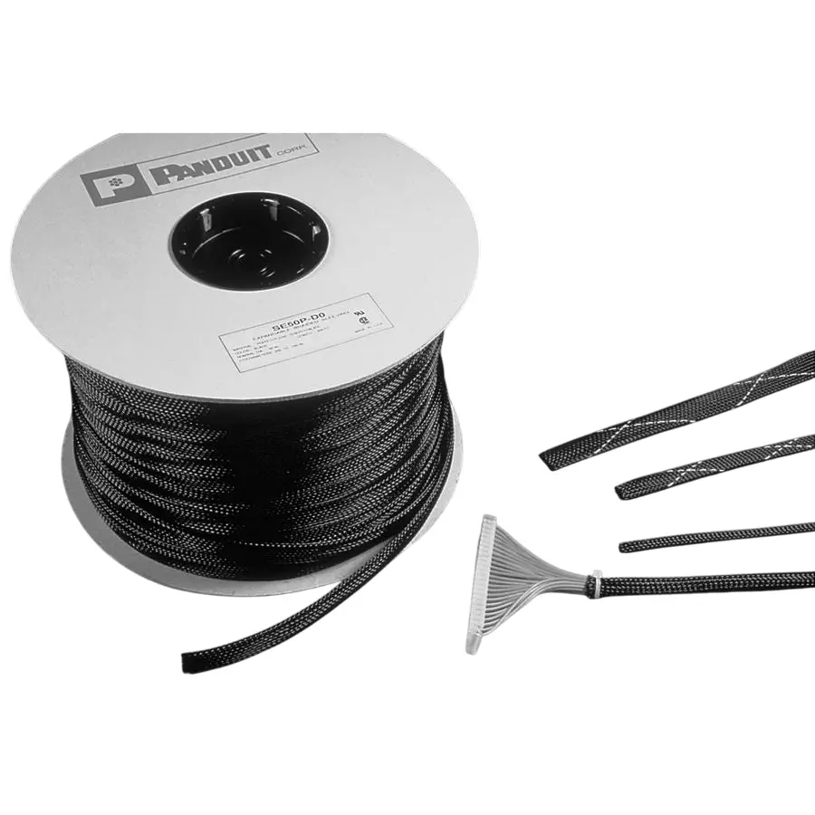 PANDUIT Sleeving, Expandable, 19.1Mm, Black, 100Ft, Se75P-Cr0 (Pack of 100)