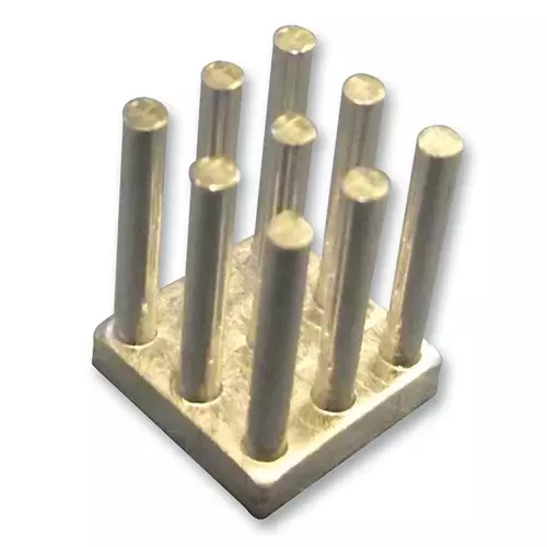 FISCHER ELEKTRONIK LED HEATSINK, WITH PINS, SQUARE, ICK S 10 X 10 X 12,5