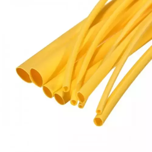 WOER Heat Shrink Tube 6 mm Polyolefin Round Yellow (200 m Roll)