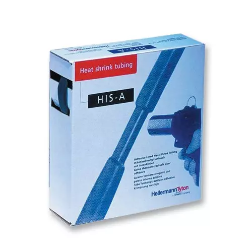 HELLERMANNTYTON H/Shrink Tubing, His-A, 9mm, BlACk, 308-10900