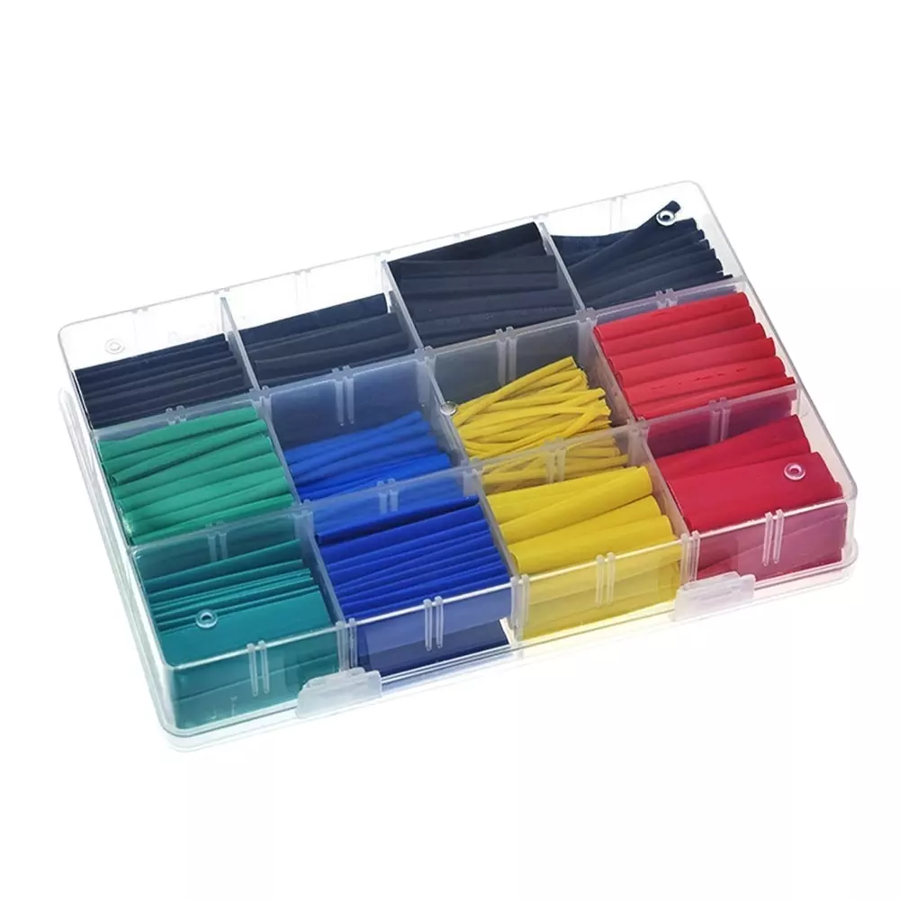 amiciTools 530 Pcs Heat Shrink Tubing Kit, 2:1 Polyolefin Sleeves 7 Sizes Flame Retardant for Wire & Cable Repair