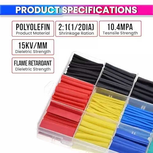 amicitools-530-pcs-heat-shrink-tubing-kit-21-polyolefin-sleeves-7-sizes-flame-retardant-for-wire-cable-repair