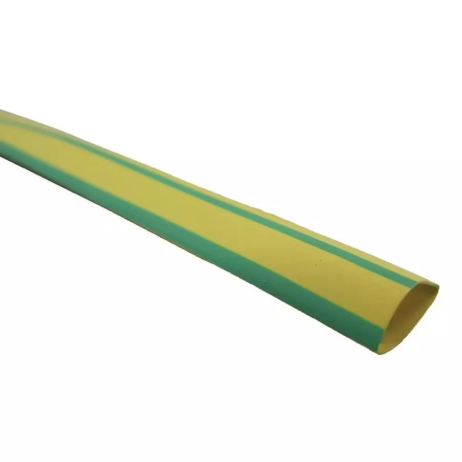 MULTICOMP PRO Standard Heat Shrink Tubing HEATSHRINK, 2:1, 6.4MM, G/YEL, 5M, 15093