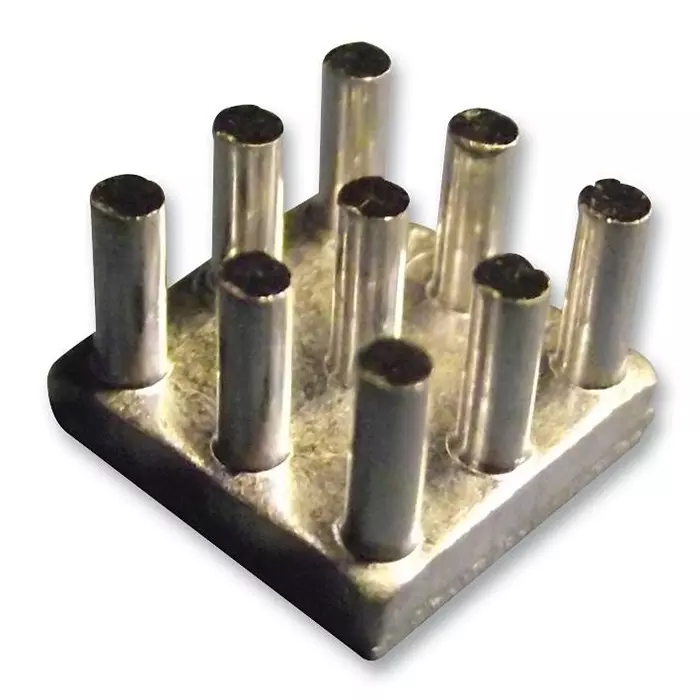 FISCHER ELEKTRONIK LED HEATSINK, WITH PINS, SQUARE, ICK S 10 X 10 X 6,5