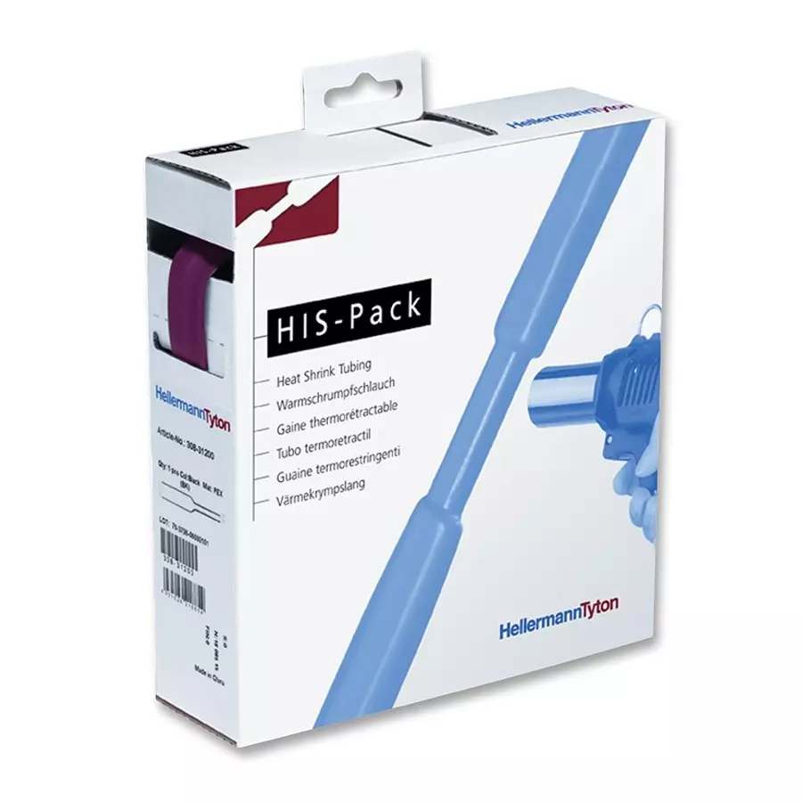 HELLERMANNTYTON Heat Shrink, Red, 19.1Mm, 5M, 300-31902
