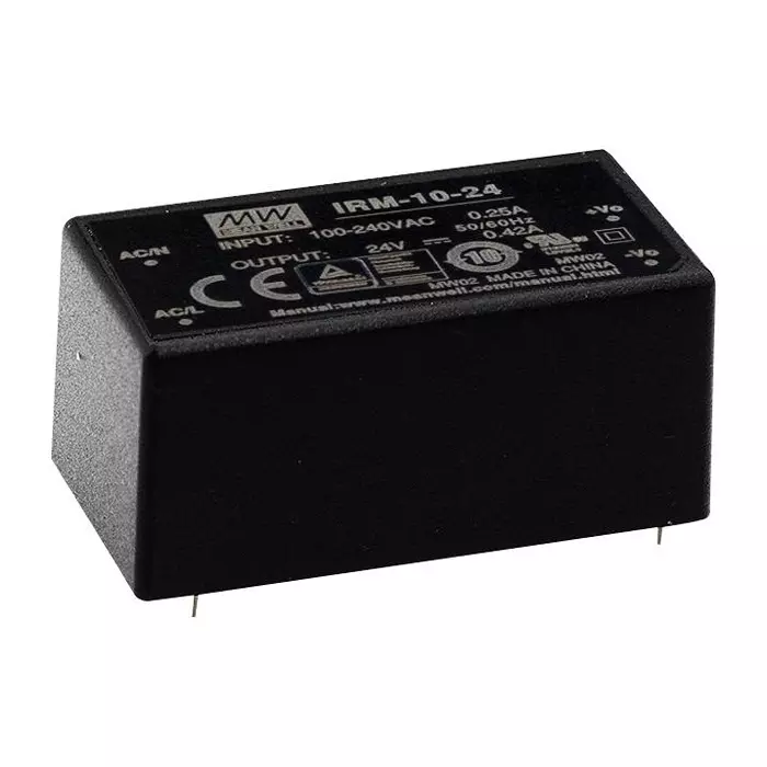 Mean Well POWER SUPPLY, AC-DC, 12V, 0.85A, IRM-10-12