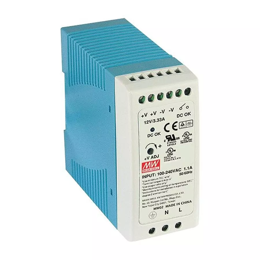Mean Well POWER SUPPLY, AC-DC, 5V, 6A, MDR-40-5