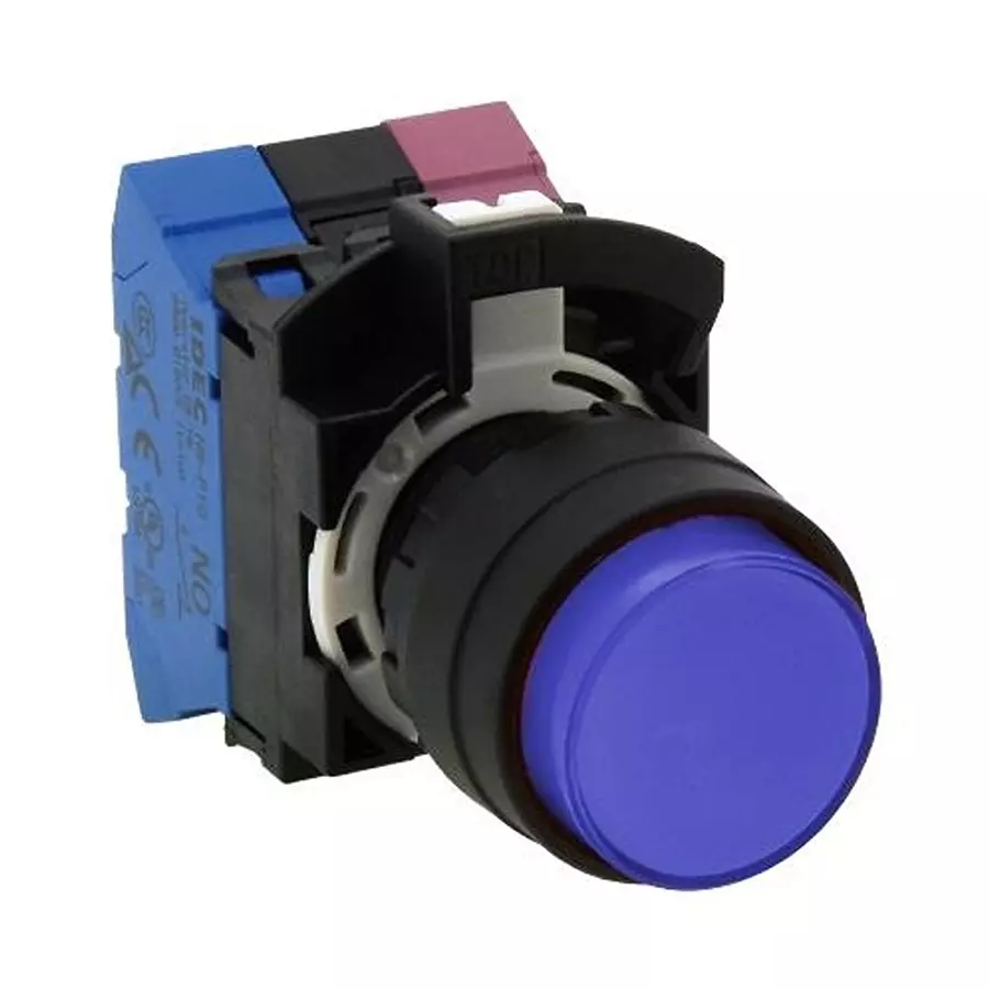 IDEC PILOT LIGHT, DOME, 24V, AMBER, HW1P-2JPQ4A