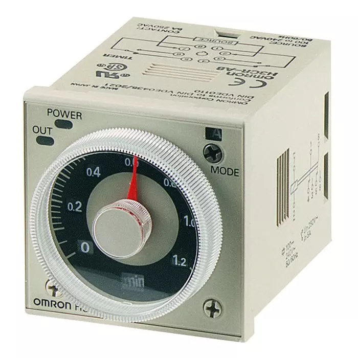 OMRON INDUSTRIAL AUTOMATION ELECTROMECHANICAL MULTIFUNCTION TIMER, H3CR-H8L AC100-120 S