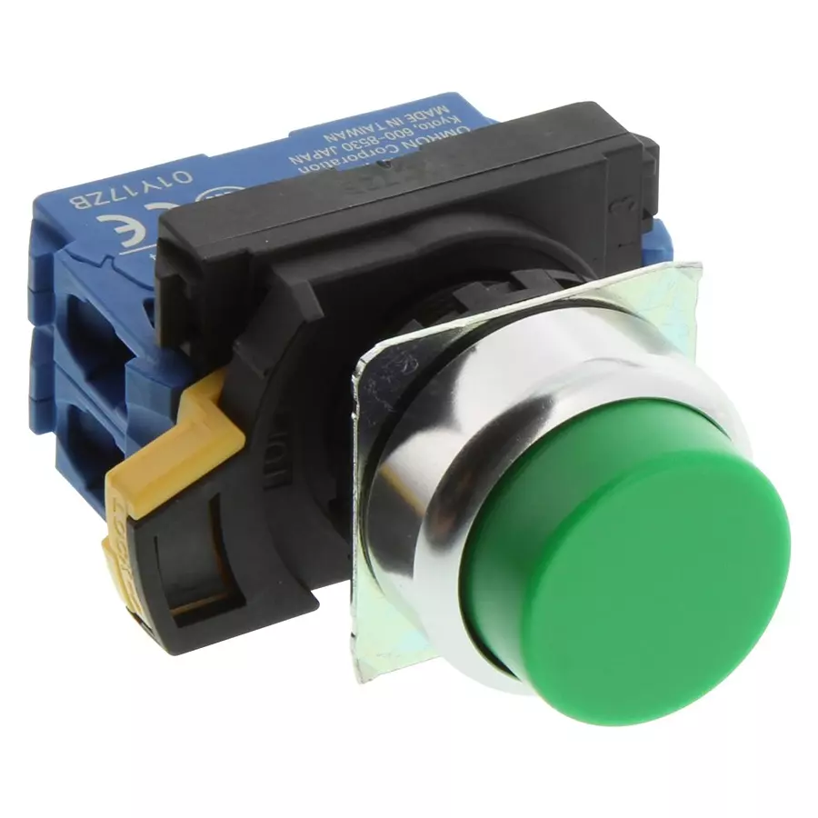 OMRON INDUSTRIAL AUTOMATION PB SWITCH, SPST-NO, 10A, 12VAC, SCREW, A22NN-RNM-NGA-G100-NN