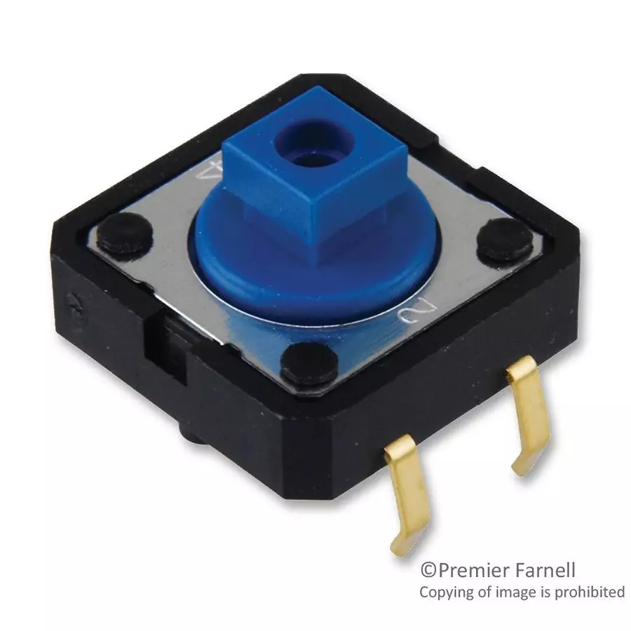 OMRON ELECTRONIC COMPONENTS SWITCH, TACTILE, SPST-NO, 50mA, THOUGH HOLE, B3F-5051
