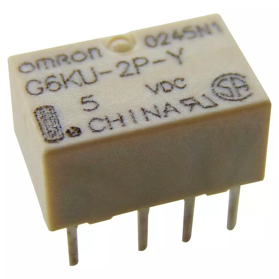 OMRON ELECTRONIC COMPONENTS Relay, PCB SPCO Latching 3VDC, G6KU-2PY  DC3