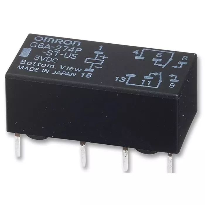 OMRON ELECTRONIC COMPONENTS RELAY, SIGNAL, DPDT, 30VDC, 2A, G6A-274P-ST-US DC12