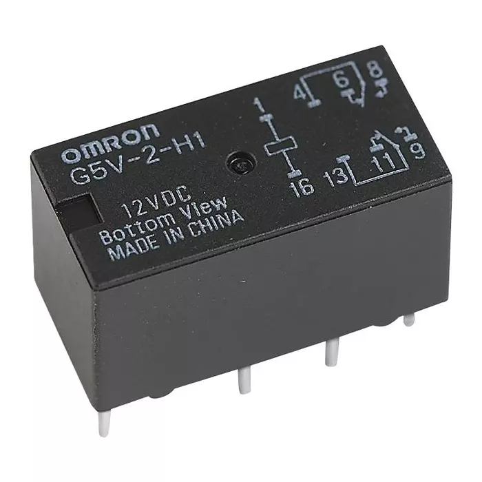 OMRON ELECTRONIC COMPONENTS RELAY, SIGNAL, DPDT, 1A, 125VAC, TH, G5V-2-H1 DC9
