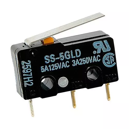 OMRON ELECTRONIC COMPONENTS MICROSWITCH, SPDT, 10A, 250VAC, THT, SS10GLD
