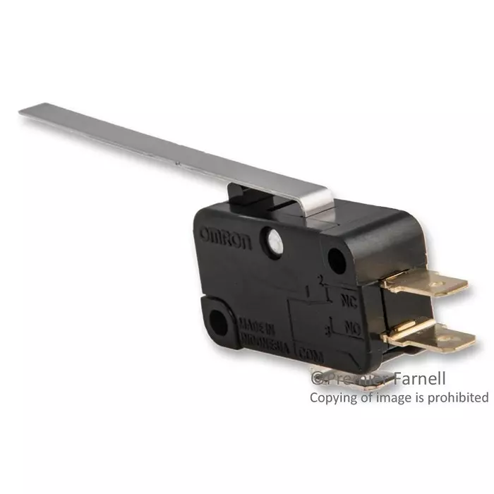OMRON ELECTRONIC COMPONENTS MICROSWITCH, HINGE LEVER, SPDT 15A 250V, V-15G3-1C25-K