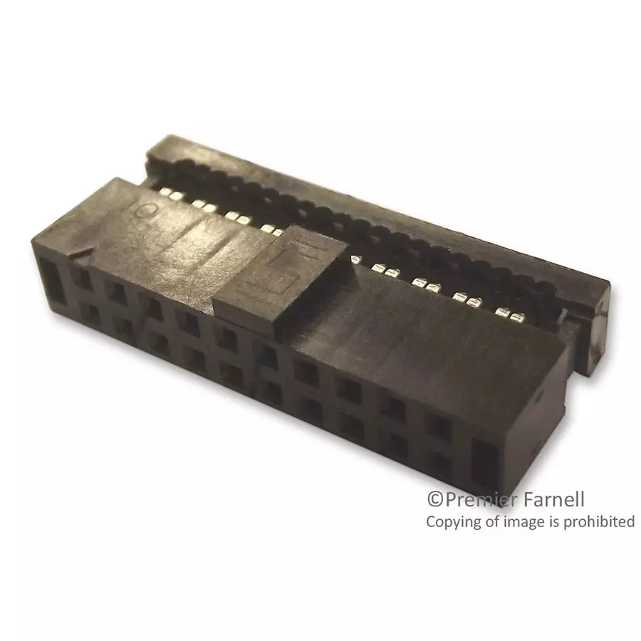 SAMTEC IDC CONN, RCPT, 20 POS, 1.27 MM, CABLE, FFSD-10-01-N