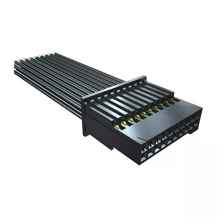 SAMTEC DISCRETE CORD, 10P, RCPT-FREE END, 127MM, SFSD-05-28-H-05.00-SR