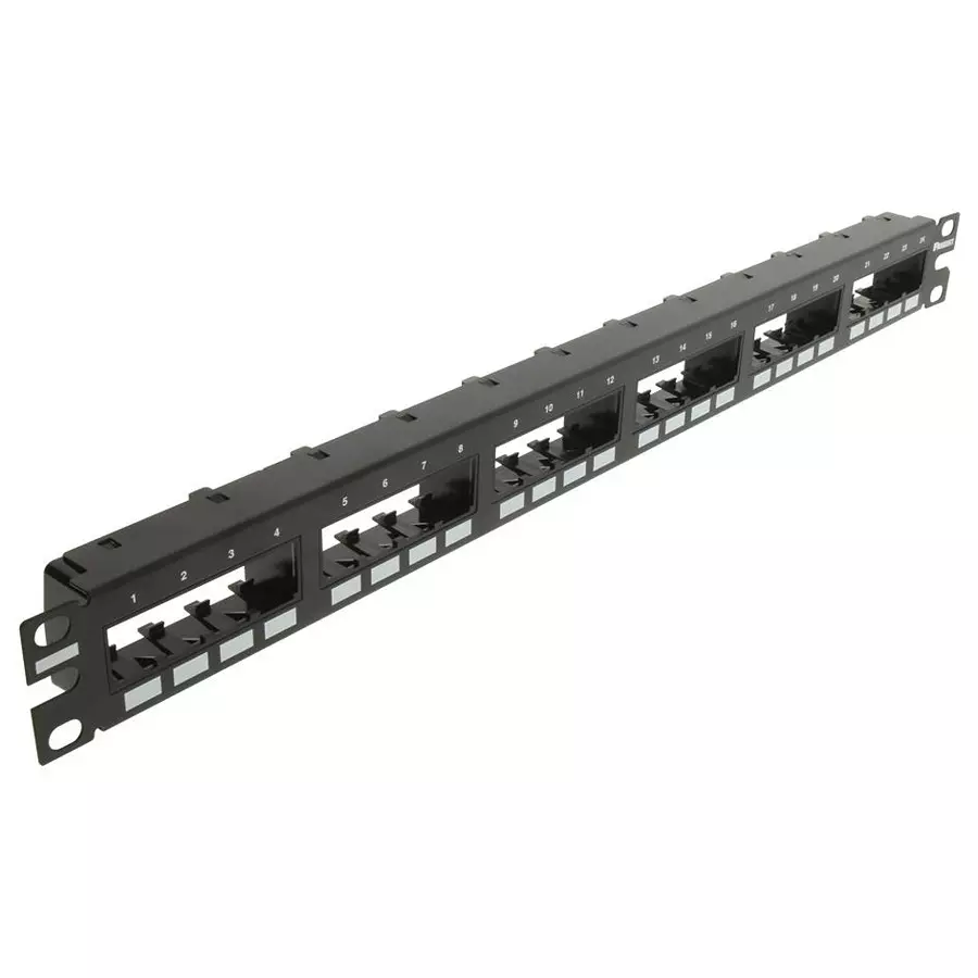 PANDUIT Patch Panels CONNECTOR, MOD PATCH PANEL, 24PORT, 1U, CPP24FMWBLY