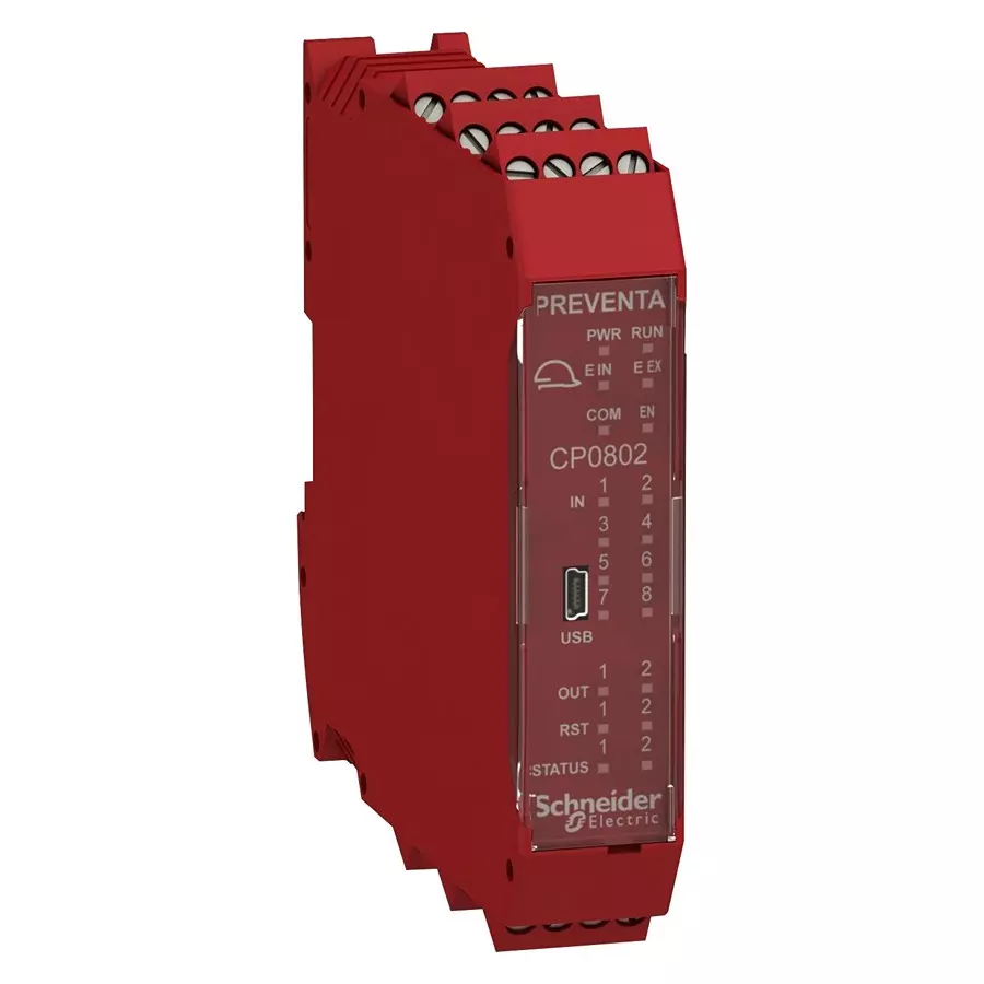 SCHNEIDER ELECTRIC Process Controllers SAFETY CONTROLLER, 10 I/P, 8 O/P, XPSMCMCP0802