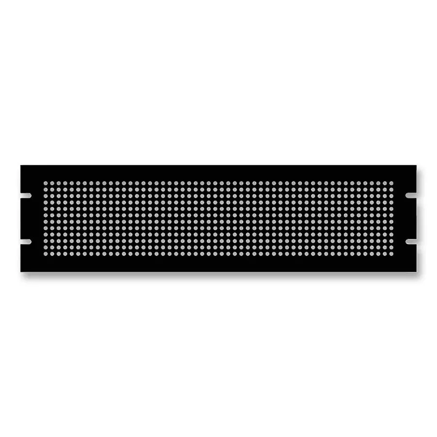 HAMMOND Rack Panels PANEL, STEEL, BLACK, 2U, PERFORATED, PPFS19003BK2