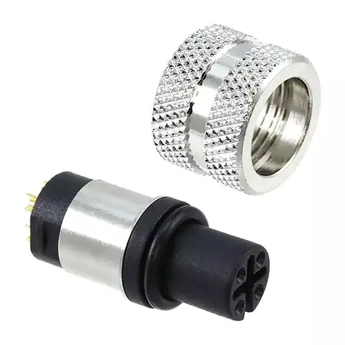 NORCOMP Sensor Conn, M12, 4Pos, Rcpt, Cable, 858-D04-20TRSS4