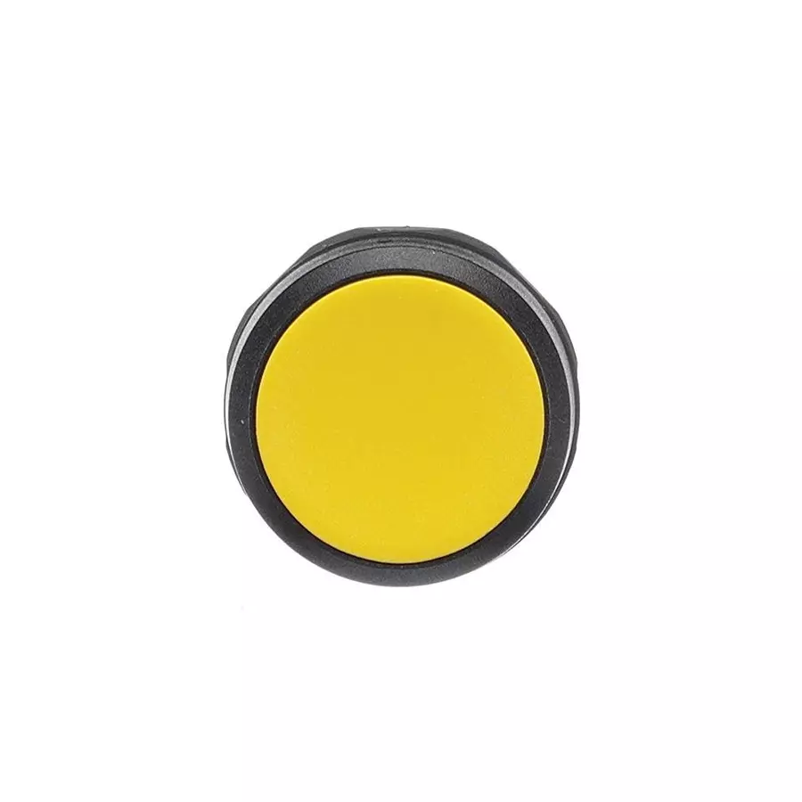 ABB Compact P/Btn Yellowmom Flush Blk Bezel, 1SFA619100R1013