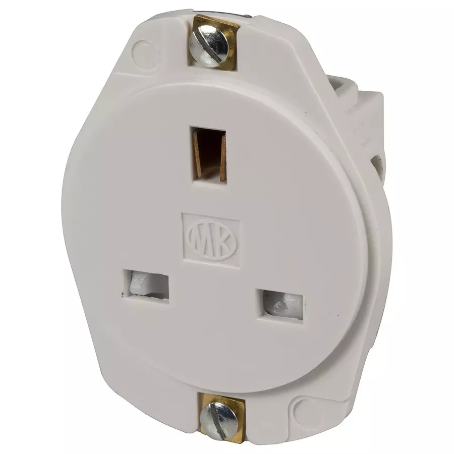 Honeywell Mains Socket, Circular, 735WHI