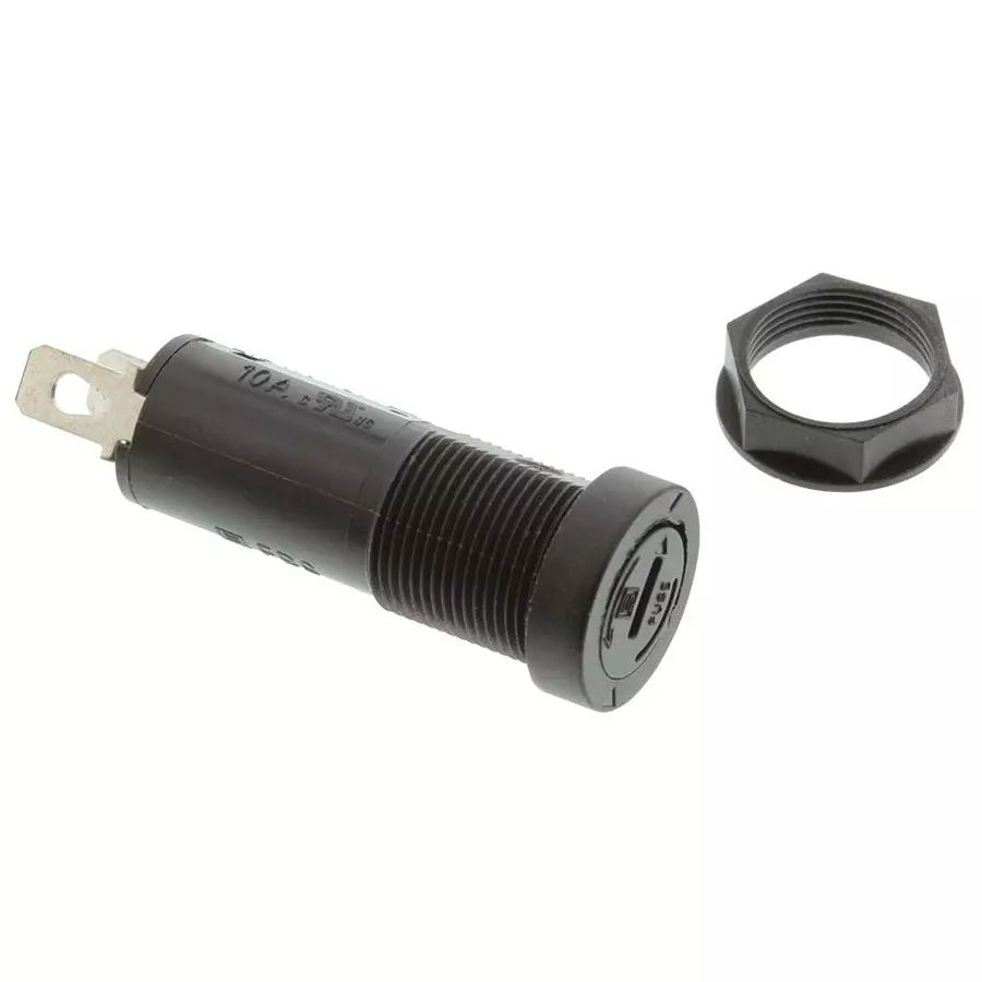 SCHURTER Fuse Holder, 5X20 mm, Panel Mount, 0031.3901