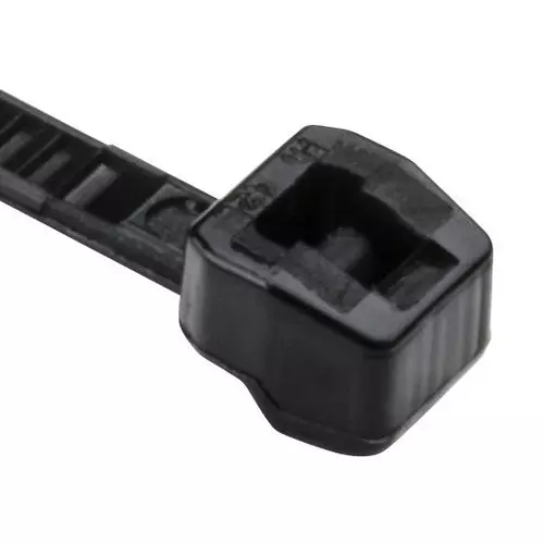 HELLERMANNTYTON Cable Tie, 100 mm, Nylon 6.6, 18Lb, Black, 118-04700. (Pack of 100)