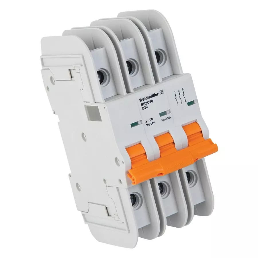 Weidmuller BRANCH CIRCUIT BREAKER, 3 POLE, 25A, 2479200000