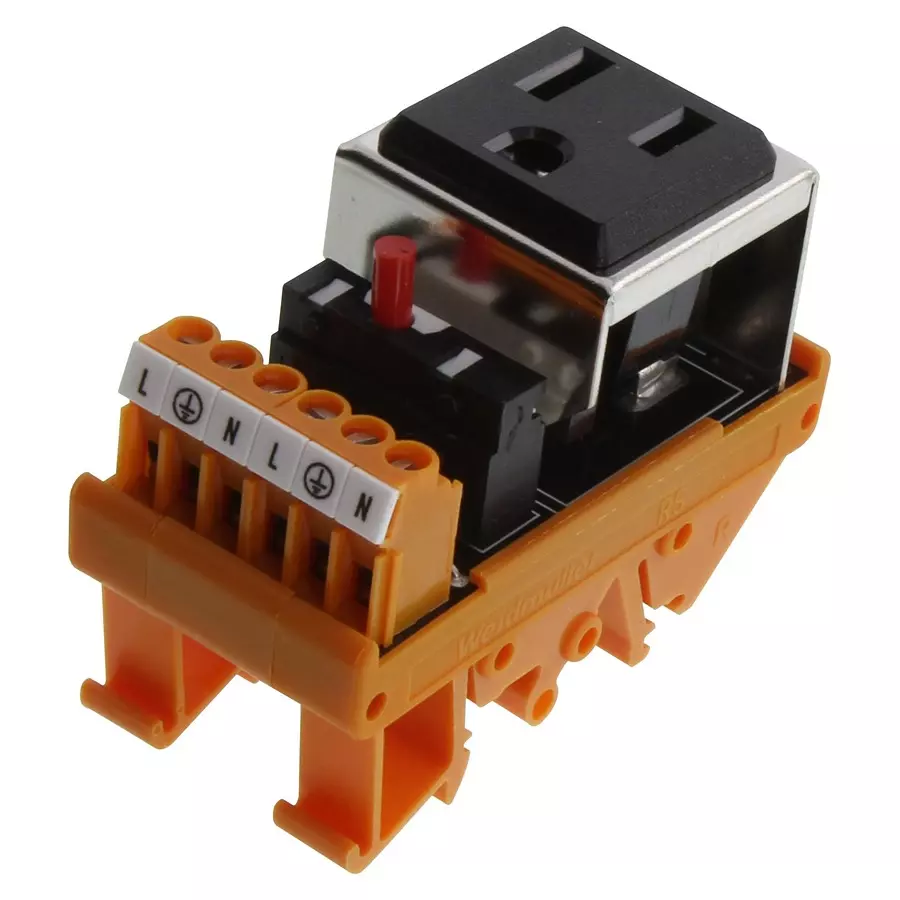 Weidmuller AC OUTLET WITH CIRCUIT BREAKER, 5A, 9915480001